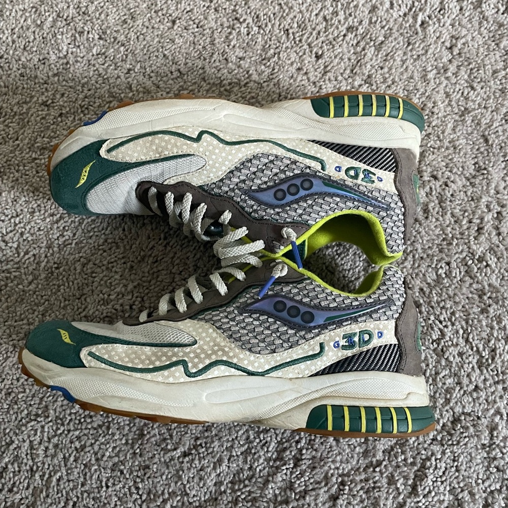 Saucony Lime and White Sneakers